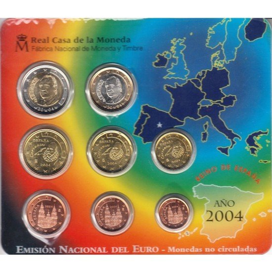 España Spain 2004 Cartera Oficial Euros € FNMT España Spain 2004 Cartera Oficial Euros € FNMT