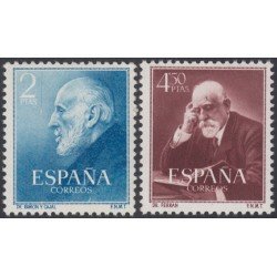España Spain 1119/20 1952 Ramón y Cajal MNH España Spain 1119/20 1952 Ramón y Cajal MNH