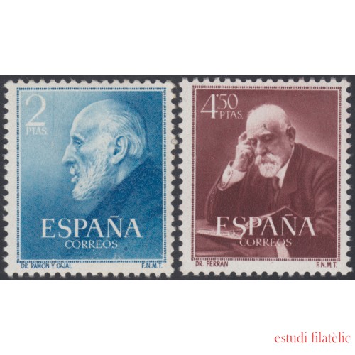 España Spain 1119/20 1952 Ramón y Cajal MNH
