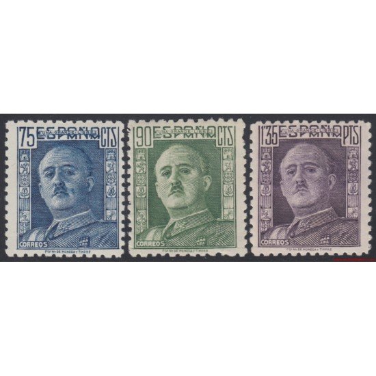 España Spain 999/1001 1946/1947 General Franco MH España Spain 999/1001 1946/1947 General Franco MH