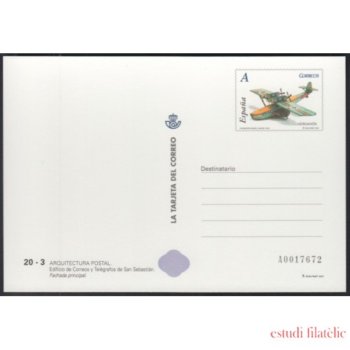 España Tarjetas del Correo y de Iniciativa Privada 85 2007 Arquitectura postal Avión 1er Día 