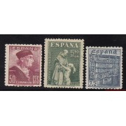 España Spain 1002/04 1946 Día del sello Fiesta de la Hispanidad MNH