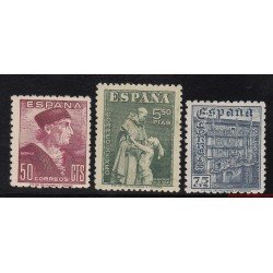 España Spain 1002/04 1946 Día del sello Fiesta de la Hispanidad MNH España Spain 1002/04 1946 Día del sello Fiesta de la Hispanidad MNH