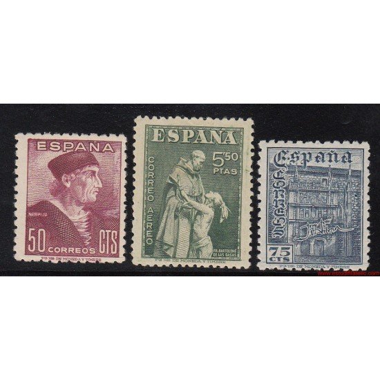 España Spain 1002/04 1946 Día del sello Fiesta de la Hispanidad MNH España Spain 1002/04 1946 Día del sello Fiesta de la Hispanidad MNH