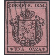 España Spain 29 1854 Escudo Usado