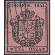España Spain 29 1854 Escudo Usado