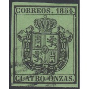 España Spain 30 1854 Escudo Usado