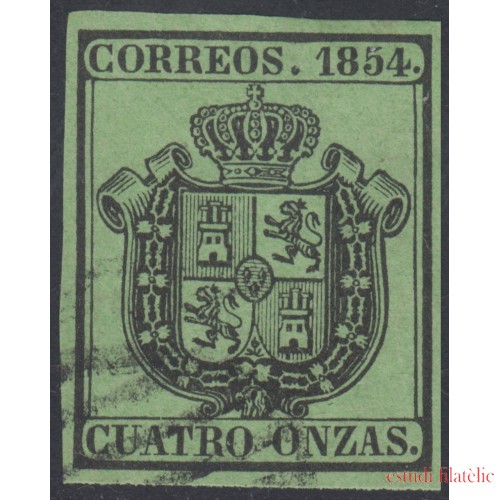 España Spain 30 1854 Escudo Usado