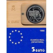 España Spain 1998 Estuche Euros conmemorativos 1998 Ejército Moneda 5€ FNMT