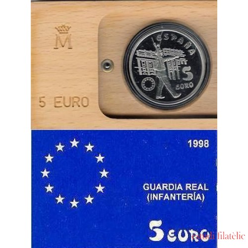 España Spain 1998 Estuche Euros conmemorativos 1998 Ejército Moneda 5€ FNMT