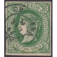 España Spain 65 1864 Isabel II Usado