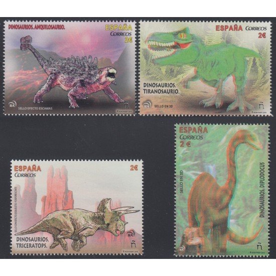 España Spain 4966/69 2015 Dinosaurios MNH España Spain 4966/69 2015 Dinosaurios MNH