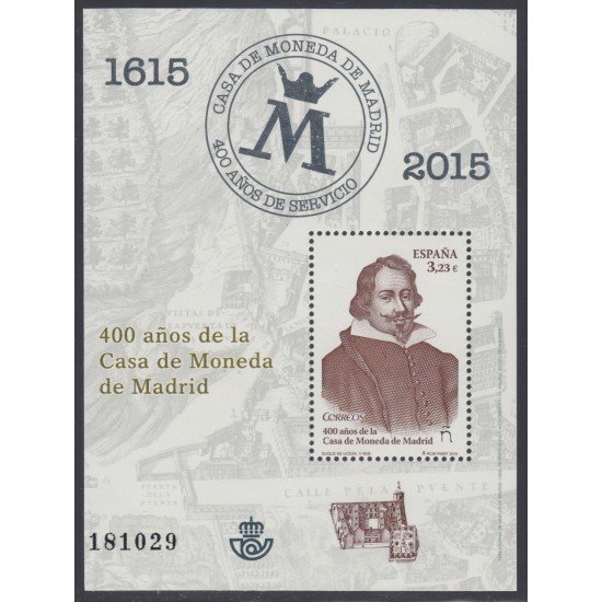 España Spain 4975 2015 400º Años de la Casa de Moneda de Madrid MNH