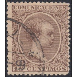 España Spain 219 1889 - 1901 Alfonso XIII Pelón Usado España Spain 219 1889 - 1901 Alfonso XIII Pelón Usado
