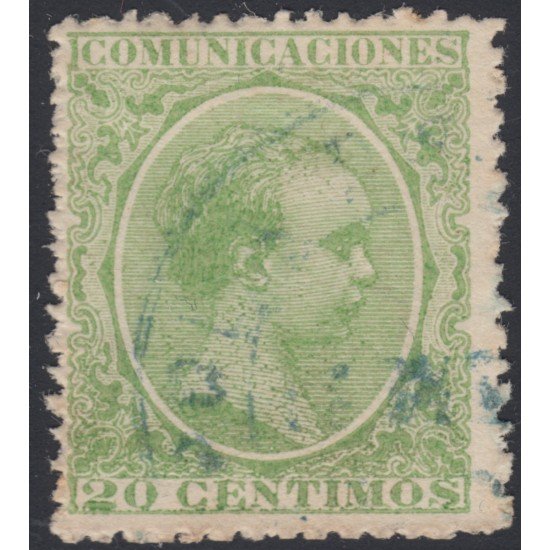 España Spain 220 1889 - 1901 Alfonso XIII Pelón Usado España Spain 220 1889 - 1901 Alfonso XIII Pelón Usado