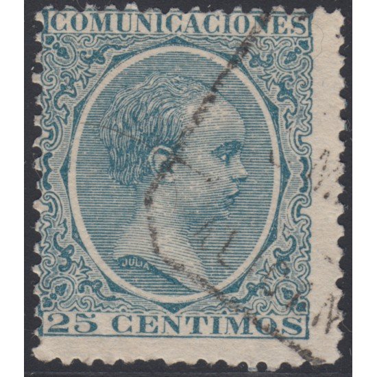 España Spain 221 1889 - 1901 Alfonso XIII Pelón Usado España Spain 221 1889 - 1901 Alfonso XIII Pelón Usado