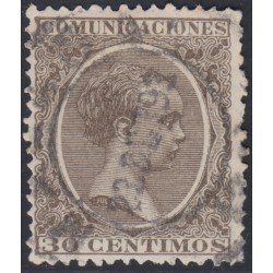 España Spain 222 1889 - 1901 Alfonso XIII Pelón Usado España Spain 222 1889 - 1901 Alfonso XIII Pelón Usado