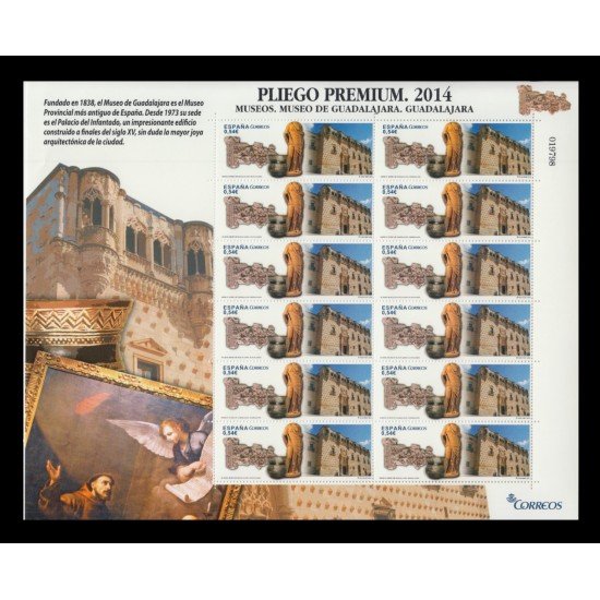 España Pliego Premium 2 2014 Museo de Guadalajara Palacio Palace MNH