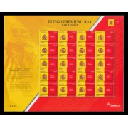 España Pliego Premium 4 2014 Marca España Escudo Bandera MNH