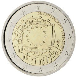 Finlandia 2015 2 € euros conmemorativos XXX Aniversario bandera Finlandia 2015 2 € euros conmemorativos XXX Aniversario bandera