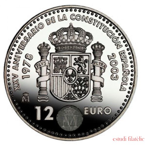 España Spain monedas Euros conmemorativos de 2003 12 euros Plata
