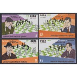 Cuba 5112/15 2013 José Raúl Capablanca Ajedrez Chess Sin Dentar MNH Cuba 5112/15 2013 José Raúl Capablanca Ajedrez Chess Sin Dentar MNH