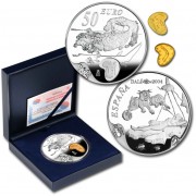 España Spain 2004 Dalí 50€ plata proof Abeja Rinoceróntica