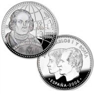 España Spain 2006 12 euros V Centenario de la muerte de Cristóbal Colón Plata Ag