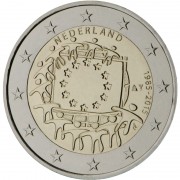 Holanda 2015 2 € euros conmemorativos XXX Aniversario bandera
