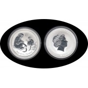 Australia Year of the Monkey Año del Mono 2016 1 onza de plata 1 $ 999 Ag 