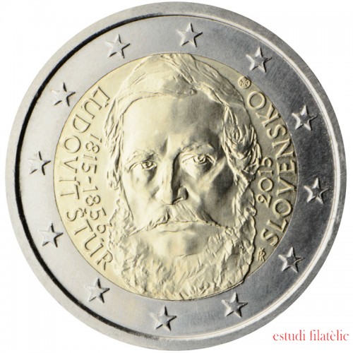 Eslovaquia 2015 2 € euros conmemorativos  Ludovít Stúr 1815 - 1856