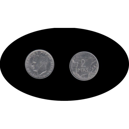 España Juan Carlos 2 Pesetas JC 1984 Madrid España Juan Carlos 2 Pesetas JC 1984 Madrid