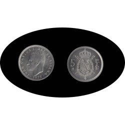 España Juan Carlos 5 Pesetas JC 1975 *(19-76)