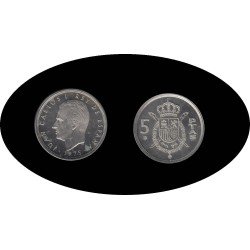 España Juan Carlos 5 Pesetas JC 1975 *(19-77)