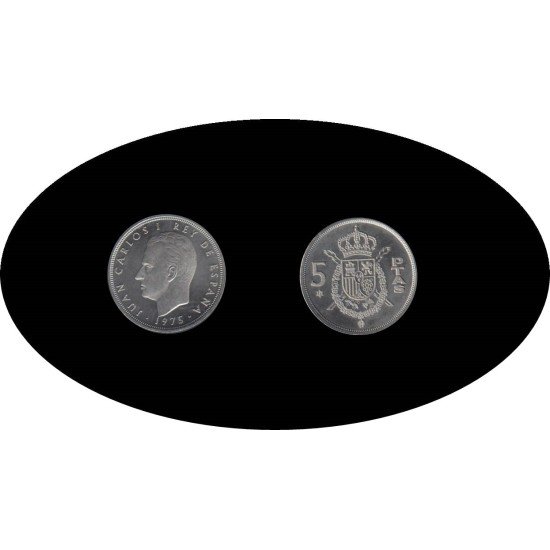 España Juan Carlos 5 Pesetas JC 1975 *(19-79) España Juan Carlos 5 Pesetas JC 1975 *(19-79)