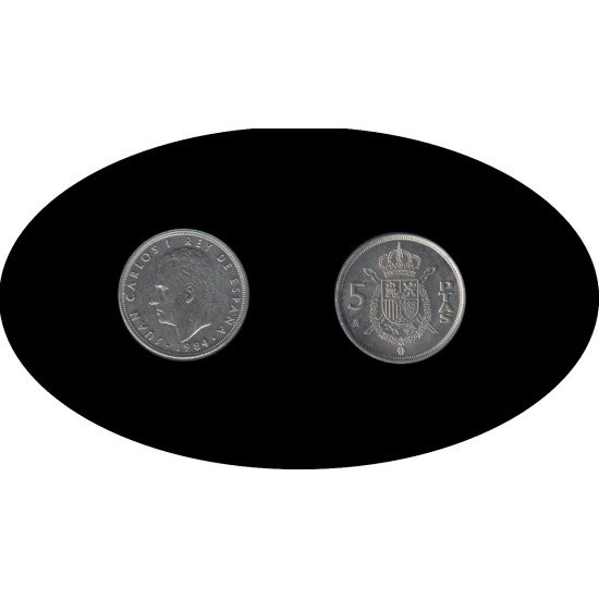 España Juan Carlos 5 Pesetas JC 1984 Madrid España Juan Carlos 5 Pesetas JC 1984 Madrid