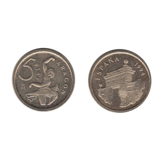 España Juan Carlos 5 Pesetas JC 1994 Madrid España Juan Carlos 5 Pesetas JC 1994 Madrid