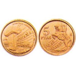 España Juan Carlos 5 Pesetas JC 1997 Madrid