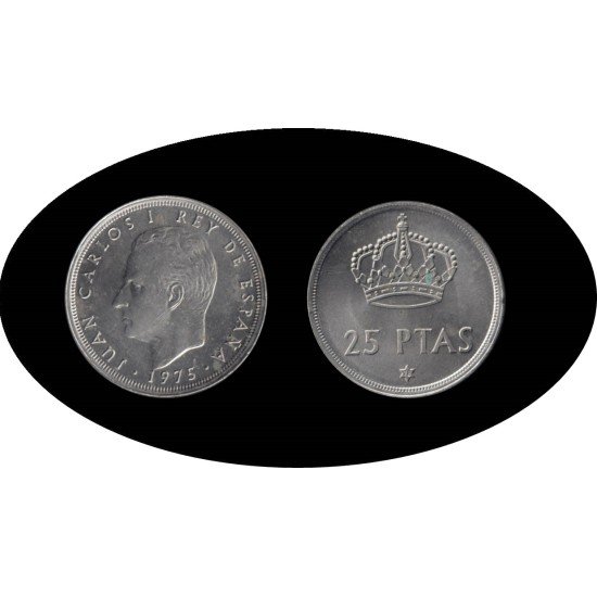 España Juan Carlos 25 Pesetas JC 1975 *(19-78) España Juan Carlos 25 Pesetas JC 1975 *(19-78)
