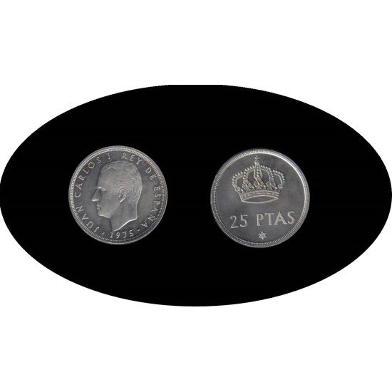 España Juan Carlos 25 Pesetas JC 1975*(19-79) España Juan Carlos 25 Pesetas JC 1975*(19-79)