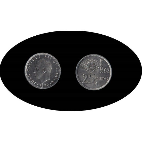 España Juan Carlos 25 Pesetas JC 1980 *(19-81) España Juan Carlos 25 Pesetas JC 1980 *(19-81)