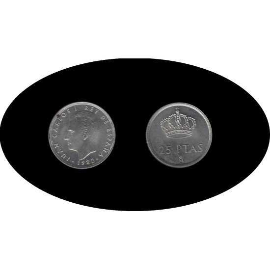 España Juan Carlos 25 Pesetas JC 1982 Madrid España Juan Carlos 25 Pesetas JC 1982 Madrid