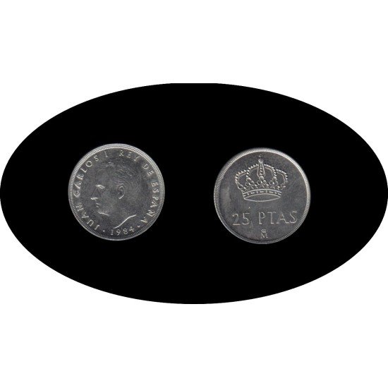 España Juan Carlos 25 Pesetas JC 1984 Madrid España Juan Carlos 25 Pesetas JC 1984 Madrid