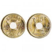 España Juan Carlos 25 Pesetas JC 1997 Madrid