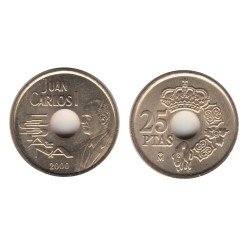 España Juan Carlos 25 Pesetas JC 2000 Madrid