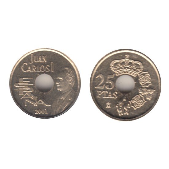 España Juan Carlos 25 Pesetas JC 2001 Madrid España Juan Carlos 25 Pesetas JC 2001 Madrid