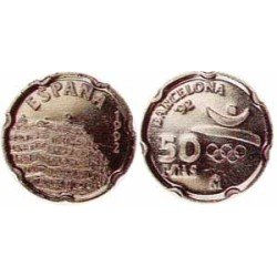 España Juan Carlos 50 Pesetas JC 1992 La Pedrera Barcelona