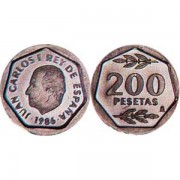 España Juan Carlos 200 Pesetas JC 1987 Madrid