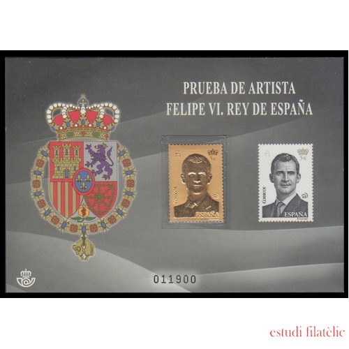 España Spain Prueba de lujo 120 2015 Felipe VI Rey de España Sello Oro 