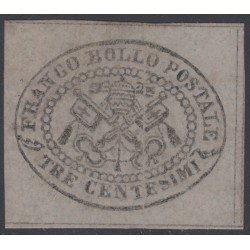 Italia Estados Pontificios 13 1867 Escudo de Armas Marquilla Roig MH Italia Estados Pontificios 13 1867 Escudo de Armas Marquilla Roig MH